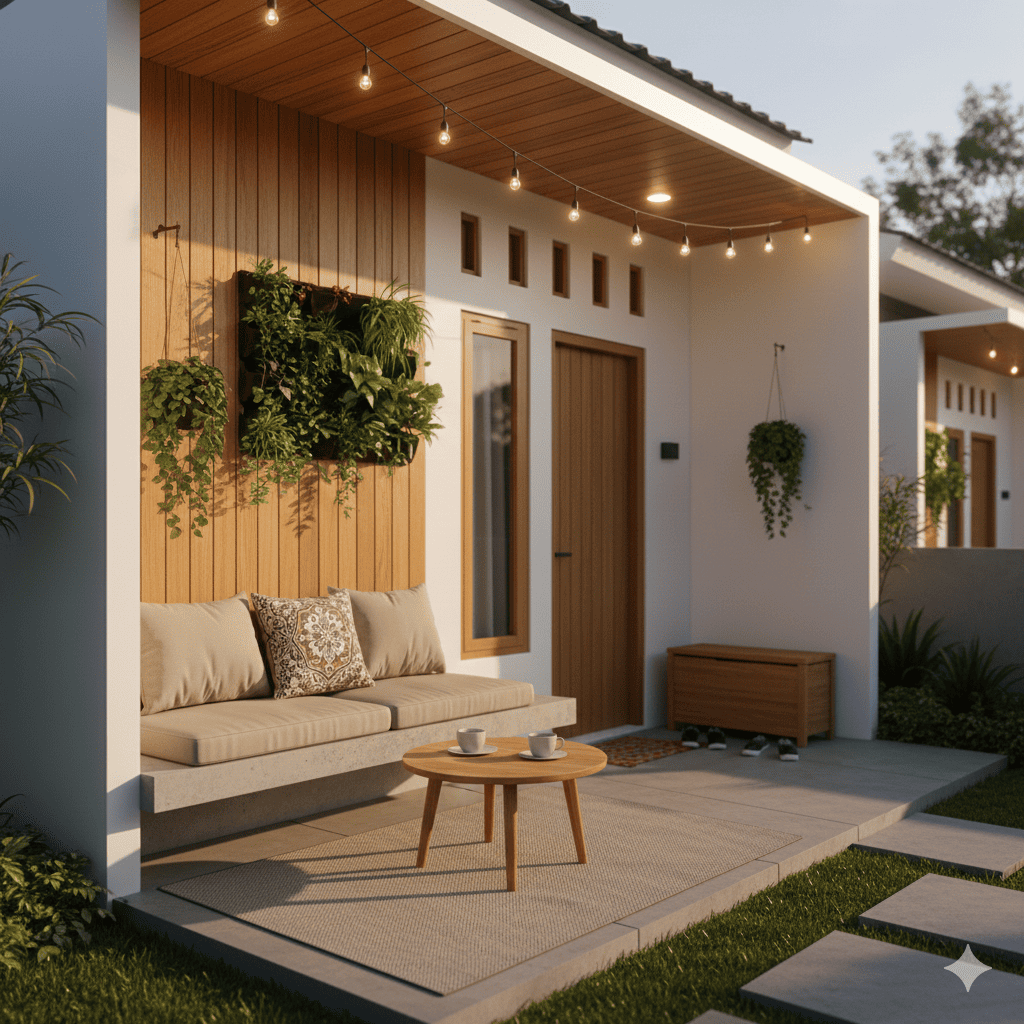 9 Ide Teras Rumah (Porch) Minimalis Kekinian Rahasia Bikin Depan Rumah Auto Estetik & Super Nyaman Buat Nongkrong